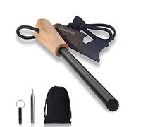 flintronic Survival Fire Steel, Flint Striker Steel Fire Starter Kit, Magnesium Ferrocium Rod Firesteel with Scale Scraper & Whistle, Outdoor Emergency Survival Tool for Travelling Camping Hiking