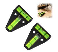 flintronic T Type Spirit Level, 2PCS Mini Caravan Spirit Level, Bubble Leveller Devices, for Motorhomes, Campervans, Trailers & RVs, Easy Mounting Accessory for Accurate Leveling, Black