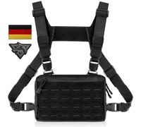 flintronic Tactical Chest Pack, Tactical Combat Chest Pack, Utility Recon Kit Bag, Black