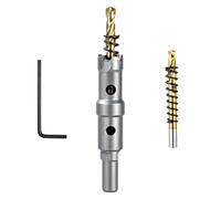 Flintronic TCT Carbide Hole Saw, 16mm Heavy Duty Tipped Hole Cutter with Pilot Drill Bit, Suitable for Hard Metal, Stainless Steel, Iron, Aluminum, Copper, Plastic