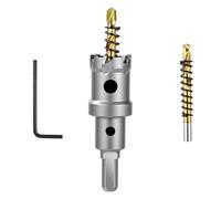 Flintronic TCT Carbide Hole Saw, 25mm Heavy Duty Tipped Hole Cutter with Pilot Drill Bit, Suitable for Hard Metal, Stainless Steel, Iron, Aluminum, Copper, Plastic