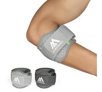 flintronic Tennis Elbow Support Strap, Golfers Elbow Support for Men & Women, Adjustable Elbow Brace with Shock-absorbing Spacer, for Tennis & Golfer's Elbow Pain Relief (Light Gray)