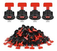 Flintronic Tile Leveling System, 80PCS Resuable Tile Leveling System Kit with 2 Special Wrenches, Tile Leveling Clips Tile Installation Tool for Stone and Floors
