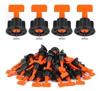 Flintronic Tile Leveling System, 80PCS Resuable Tile Leveling System Kit with 2 Special Wrenches, Tile Leveling Clips Tile Installation Tool for Stone and Floors