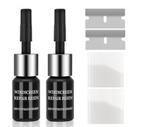 flintronic Windshield Crack Repair Kit, 2PCS Windscreen Chip Repair Kit, Professional Cracked Glass Repair Liquid, Quick Fix windshield Tool for Automotive, Car (Black)