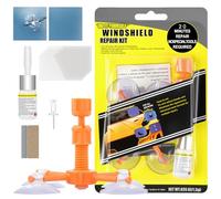 flintronic Windshield Crack Repair Kit, Car Windscreen Repair-Kit for Chips and Cracks, Professional Cracked Glass Repair Liquid, Quick Fix windshield Tool for Automotive, Car (Orange)