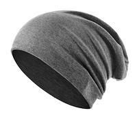 flintronic Winter Beanie Hat, Slouch Knitted Hat for Men and Women, Thermal Headwear Hat with Soft Liner, Elastic Skull Cap for Home, School and Office and Outdoor Activities - Dark Grey, M-L