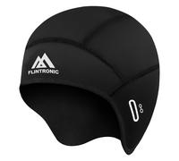flintronic Winter Skull Cap Beanie, Cycling Caps Unisex with Windproof Thermal Fleece, Breathable Bicycle Hat Motorcycle Helmet Liner with Ear Covers and Glasses for Skiing Running Skating-Black