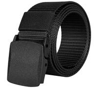flintronic Work Belts for Men,Belts for Men, Plastic Nylon Canvas Belt for Men, Adjustable Nylon Fabric Belt, Metal Free Canvas Plastic Buckle Belt, Lightweight Breathable, 120cm