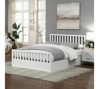 Flintshire Furniture Alyn 4Ft 6 Double White Ottoman Bed
