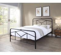 Flintshire Furniture Axton Double 4Ft 6 Black Metal Bed Frame