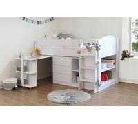 Flintshire Furniture Billie Single 3Ft Mid Sleeper White Childrens Bed Frame