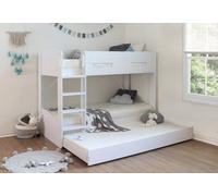 Flintshire Furniture Billie Single Bunk Bed White With Pull Out Trundle