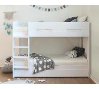 Flintshire Furniture Billie Single Bunk Bed White With Pull Out Trundle - Single - White - Bunk Bed