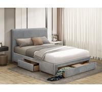 Flintshire Furniture Drury Double 4Ft 6 Grey Bed Frame With Drawers
