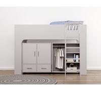 Flintshire Furniture Eden Mid Sleeper Grey With Storage