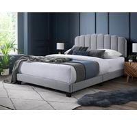 Flintshire Furniture Hope Plush Grey Fabric Bed Frame