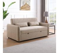 Flintshire Furniture Ltd Carys 2 Seater Pull Out Sofa Bed in Beige Flintshire Furniture Ltd Beige 2 Seater