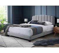 Flintshire Furniture Ltd Hope Plush Grey Fabric Bed Frame | Size: Double Flintshire Furniture Ltd Grey Double