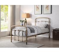 Flintshire Furniture Mostyn Single 3Ft Antique Bronze Metal Bed Frame