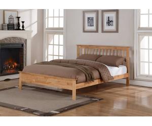 Flintshire Furniture Pentre Double 4Ft 6 Oak Hardwood Bed Frame