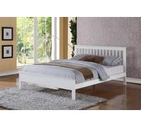 Flintshire Furniture Pentre Single 3Ft White Hardwood Bed Frame
