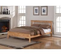 Flintshire Furniture Pentre Superking 6Ft Oak Hardwood Bed Frame