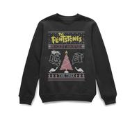 Flintstones Rockin Around The Tree Christmas Jumper - Black - L