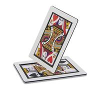 Flip Card Transformation Trick - Mini King to Queen Magic Illusion Prop for Close-Up Performances - 6.3x8.8cm Paper Gimmick