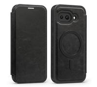 Flip Case for Google Pixel 9a Official Cover |RFID Blocking| 3 Card Slots Wallet Shockproof Leather Stand Cover Magnetic Closure Phone Purse for Google Pixel 9a Black