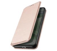 Flip Case for Oppo Find X5 lite Magnetic Card Holder and Video Support Rose Gold