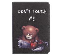 Flip Case for Samsung Galaxy Tab S10 Lite/ S10 FE 2025/ S9 FE 10.9 Inch/ S9 11 Inch 2023 for Women Girls Shockproof Sturdy Stand Wallet Cover Don't Touch Me