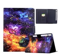 Flip Case for Samsung Galaxy Tab S10 Lite/ S10 FE 2025/ S9 FE 10.9 Inch/ S9 11 Inch 2023, Multi-Angle Stand Wallet Card Slots Cover Shockproof Shell Pen Holder/Auto Wake Sleep Colorful Clouds