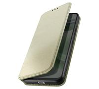Flip Case for Xiaomi Mi A3 Magnetic Card Holder and Video Support Gold