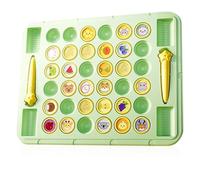 Flip Chess Fun Memory Game, Animal and Fruit Flip Matching Board Game Creative Double Cartoon Pattern Flip Memory Chess Interactive Funny Educational Kids Toys for 2 Players