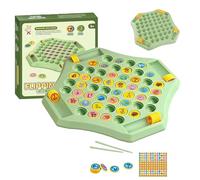 Flip Chess Memory,52pcs Flip Chess Memory Game,Board Games DIY Flips Chess Boards, Fruit Animal Matching Chess Boards,2 Players, Ages 3+ (Animal+fruit)