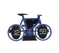 Flip Clock Bicycle Shaped Retro Flip Down Clock 12 Hour AM/PM Show Big Number Clock for Home Office Decor Blue