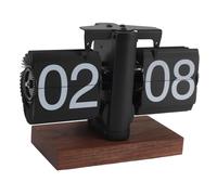 Flip Clock, Retro Flip Clock, Flip Desk Clock Vintage Flip Desk Clock 24 Hours Battery Powered Digital Flip Down Clock for Living Room Office