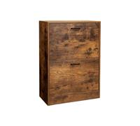 Flip Doors Shoe Cabinet, Rustic Brown