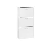 Flip Doors Shoe Cabinet, White