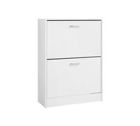 Flip Doors Shoe Cabinet, White