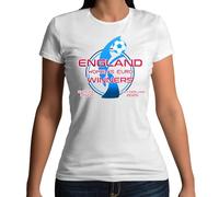 Flip England Lionesses Womens Euro 2025 Winners Youth Kids Childrens T-Shirt White 12-13 Years (XL)