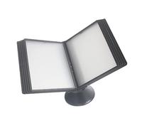 Flip File Organizer For Desk, File Organizer For Desk - Desktop Reference System, 10 Page, 20 Sheet Capacity, Catalog Display Rack, Adjustable Desk Flip File Holder, For Office/Home Display,B