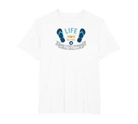 Flip Flop Life is Better in Flip Flops T-Shirt T-Shirt, Men's Big and Tall, White, 4X Tall