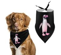Flip Flop Penguins Funny Dog Bandanas Adjustable Triangle Pet Scarf Bib for Small Medium Large Cute Pets Supplies