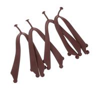 Flip Flop Replacement Straps, Five Point Toe Post Repair Parts 2 Pairs | Brown Minimalist Design, Y-shape Connector, Rounded Plug, for Sandal Owners, Poolside Activities and City Commuting
