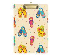 Flip Flop Summer clipboards Plastic Plastic for Nursing Student Trade Quest Size 9 x 12