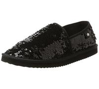 flip*flop Women's Flippadrille Espadrilles, Black Black Silver, 3.5 UK