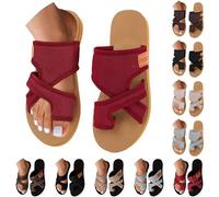 Flip Flop Women's Summer, Summer Shoes Women's Comfortable Wide H Hallux Valgus Mules Comfortable Beach Sandals Lightweight Slippers Wide Feet Slippers Mesh Orthopaedic Sandals Open Toe Slippers, Kh2