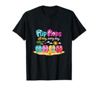 Flip Flops All Day Every Day Permanent Vacation Party T-Shirt